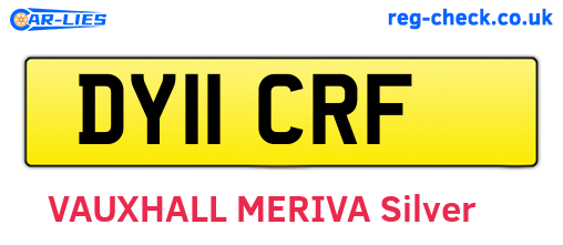 DY11CRF are the vehicle registration plates.