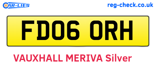FD06ORH are the vehicle registration plates.