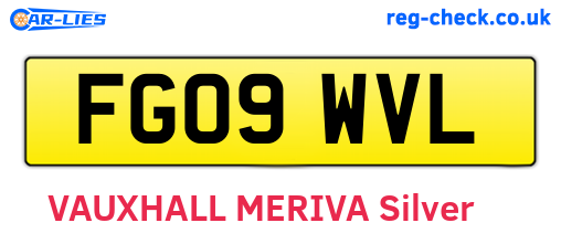 FG09WVL are the vehicle registration plates.
