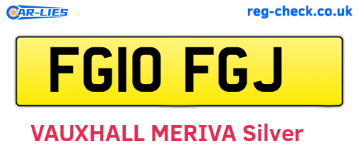 FG10FGJ are the vehicle registration plates.