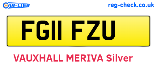 FG11FZU are the vehicle registration plates.