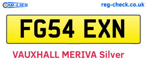 FG54EXN are the vehicle registration plates.