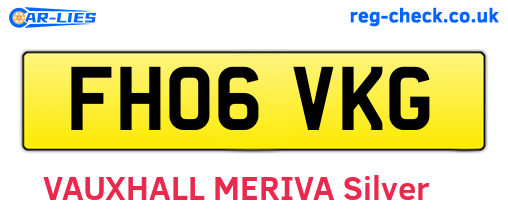 FH06VKG are the vehicle registration plates.