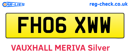 FH06XWW are the vehicle registration plates.