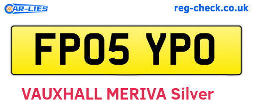 FP05YPO are the vehicle registration plates.