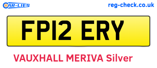 FP12ERY are the vehicle registration plates.