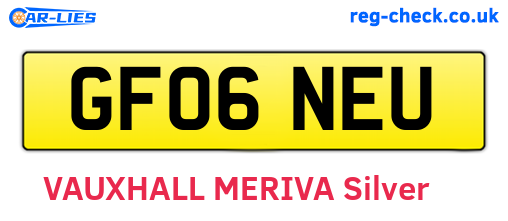 GF06NEU are the vehicle registration plates.