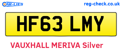 HF63LMY are the vehicle registration plates.
