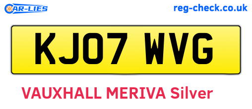 KJ07WVG are the vehicle registration plates.