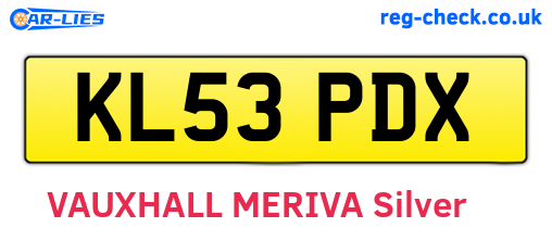 KL53PDX are the vehicle registration plates.