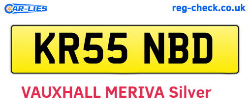 KR55NBD are the vehicle registration plates.