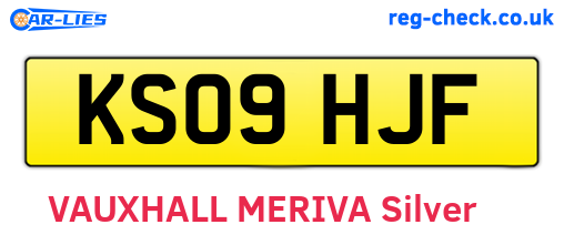 KS09HJF are the vehicle registration plates.