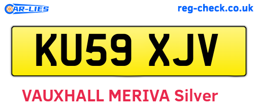 KU59XJV are the vehicle registration plates.