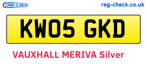KW05GKD are the vehicle registration plates.