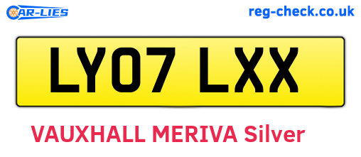 LY07LXX are the vehicle registration plates.