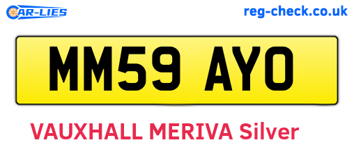 MM59AYO are the vehicle registration plates.