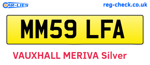 MM59LFA are the vehicle registration plates.