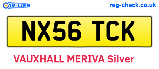 NX56TCK are the vehicle registration plates.