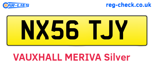 NX56TJY are the vehicle registration plates.