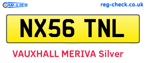 NX56TNL are the vehicle registration plates.
