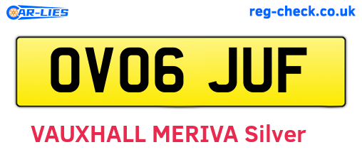 OV06JUF are the vehicle registration plates.