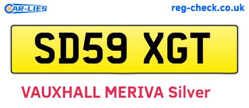 SD59XGT are the vehicle registration plates.