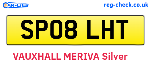 SP08LHT are the vehicle registration plates.