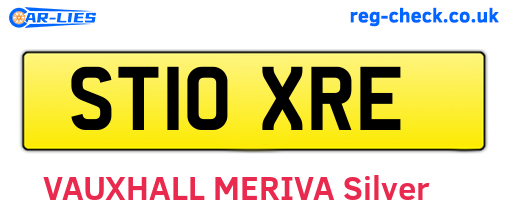 ST10XRE are the vehicle registration plates.
