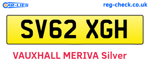 SV62XGH are the vehicle registration plates.