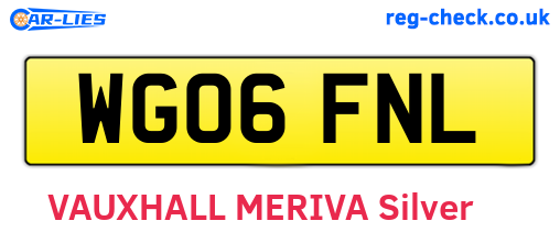 WG06FNL are the vehicle registration plates.