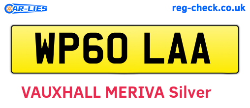 WP60LAA are the vehicle registration plates.