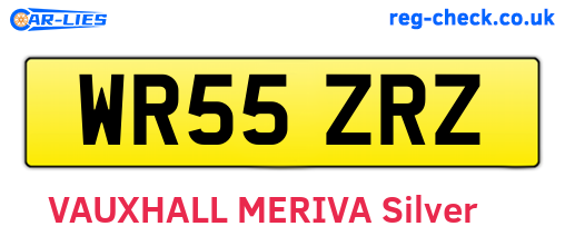 WR55ZRZ are the vehicle registration plates.