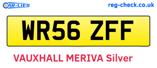 WR56ZFF are the vehicle registration plates.