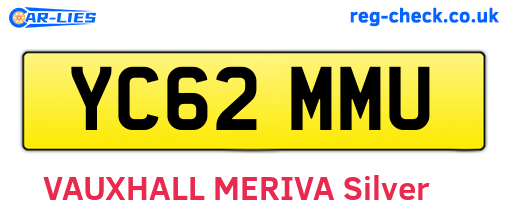 YC62MMU are the vehicle registration plates.