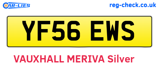 YF56EWS are the vehicle registration plates.