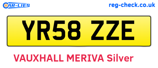YR58ZZE are the vehicle registration plates.