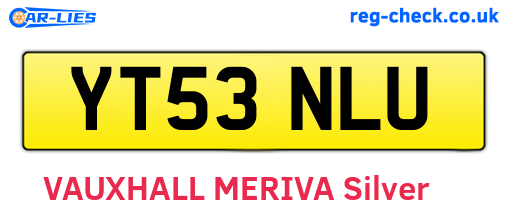 YT53NLU are the vehicle registration plates.