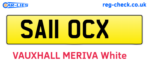 SA11OCX are the vehicle registration plates.