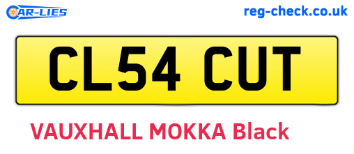 CL54CUT are the vehicle registration plates.