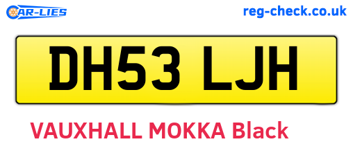 DH53LJH are the vehicle registration plates.