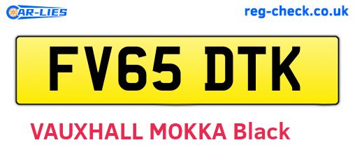 FV65DTK are the vehicle registration plates.