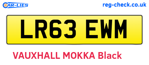 LR63EWM are the vehicle registration plates.