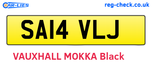 SA14VLJ are the vehicle registration plates.