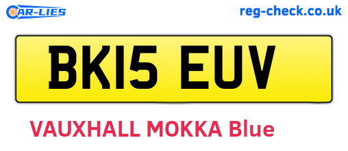 BK15EUV are the vehicle registration plates.