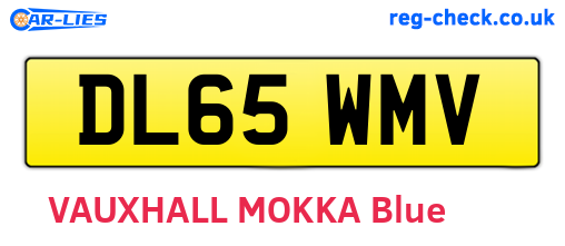DL65WMV are the vehicle registration plates.
