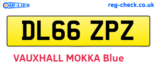 DL66ZPZ are the vehicle registration plates.