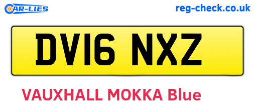 DV16NXZ are the vehicle registration plates.