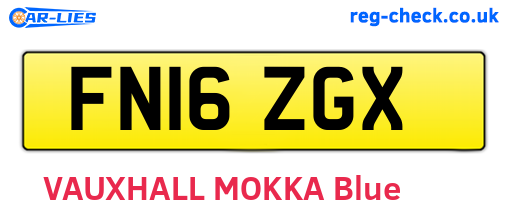 FN16ZGX are the vehicle registration plates.