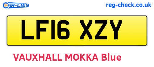 LF16XZY are the vehicle registration plates.
