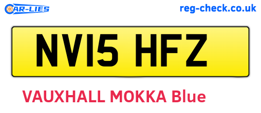 NV15HFZ are the vehicle registration plates.